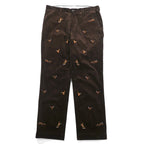 Polo Ralph Lauren コーデュロイ チノパンツ CLASSIC FIT スラックス L ブラウン 刺繍 アニマル 総柄 ハンティング