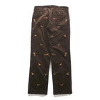 Polo Ralph Lauren コーデュロイ チノパンツ CLASSIC FIT スラックス L ブラウン 刺繍 アニマル 総柄 ハンティング