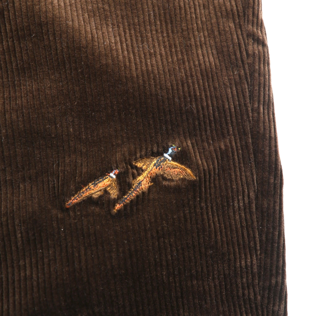 Polo Ralph Lauren コーデュロイ チノパンツ CLASSIC FIT スラックス L ブラウン 刺繍 アニマル 総柄 ハンティング