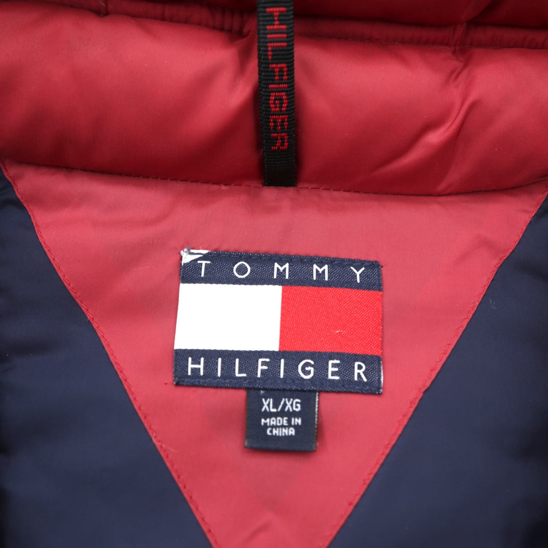 TOMMY HILFIGER 90s Volume Down Jacket XL Red Nylon