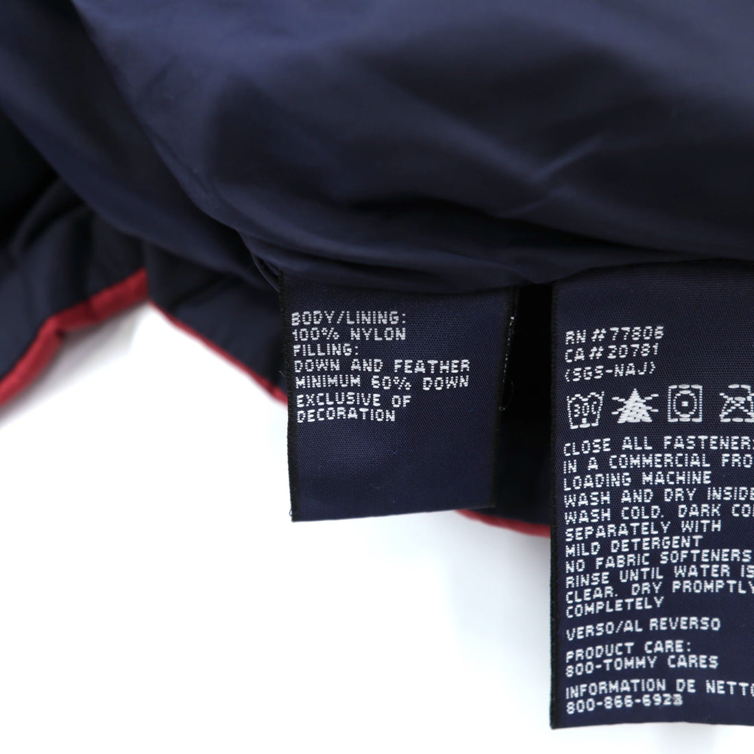 TOMMY HILFIGER 90s Volume Down Jacket XL Red Nylon
