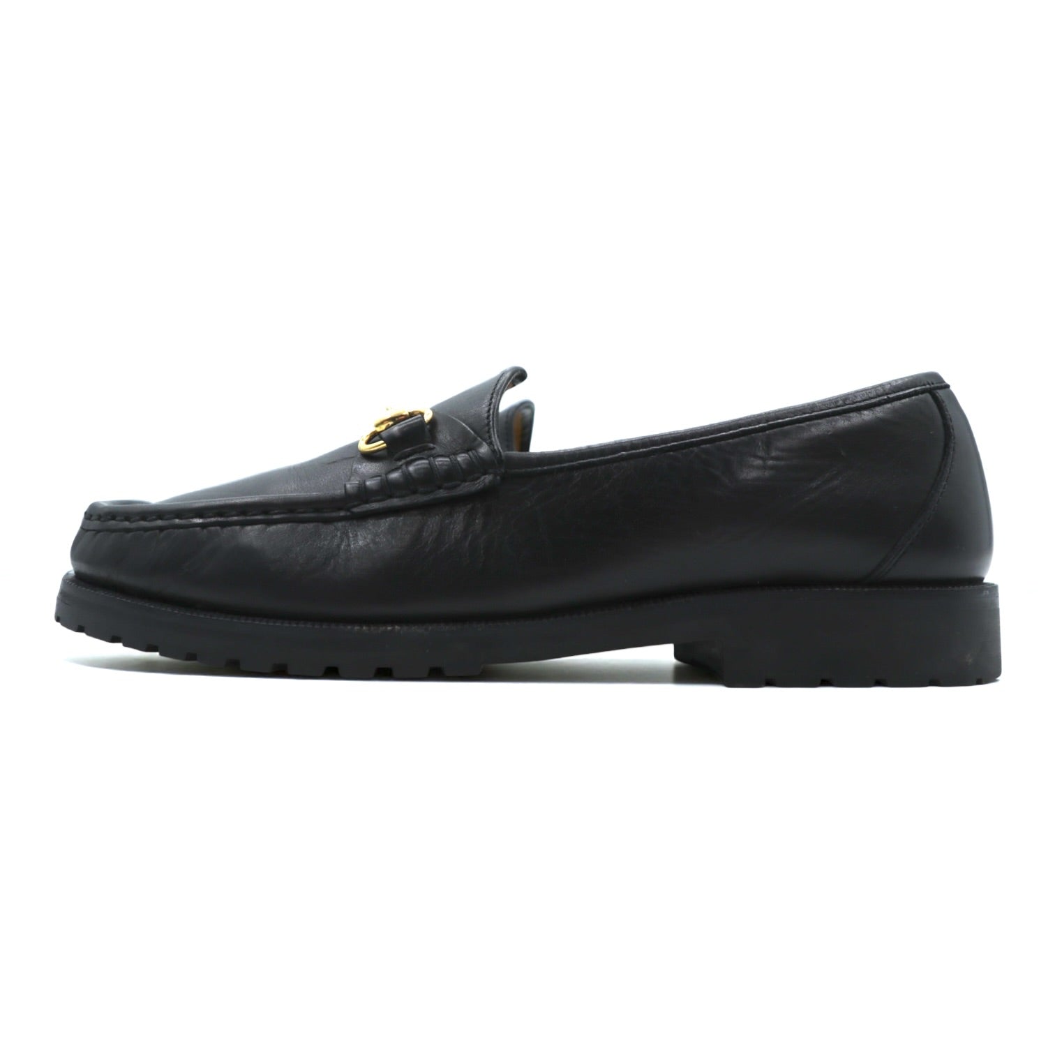 Cole Haan Made in Italy Horsebit Loafers, Size 24cm, Black Leather, Genuine F8030