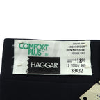 HAGGAR 70年代 USA製 ヴィンテージ フレア スラックス パンツ M ネイビー SCOVILLジップ デッドストック ブーツカット スタプレ 未使用品