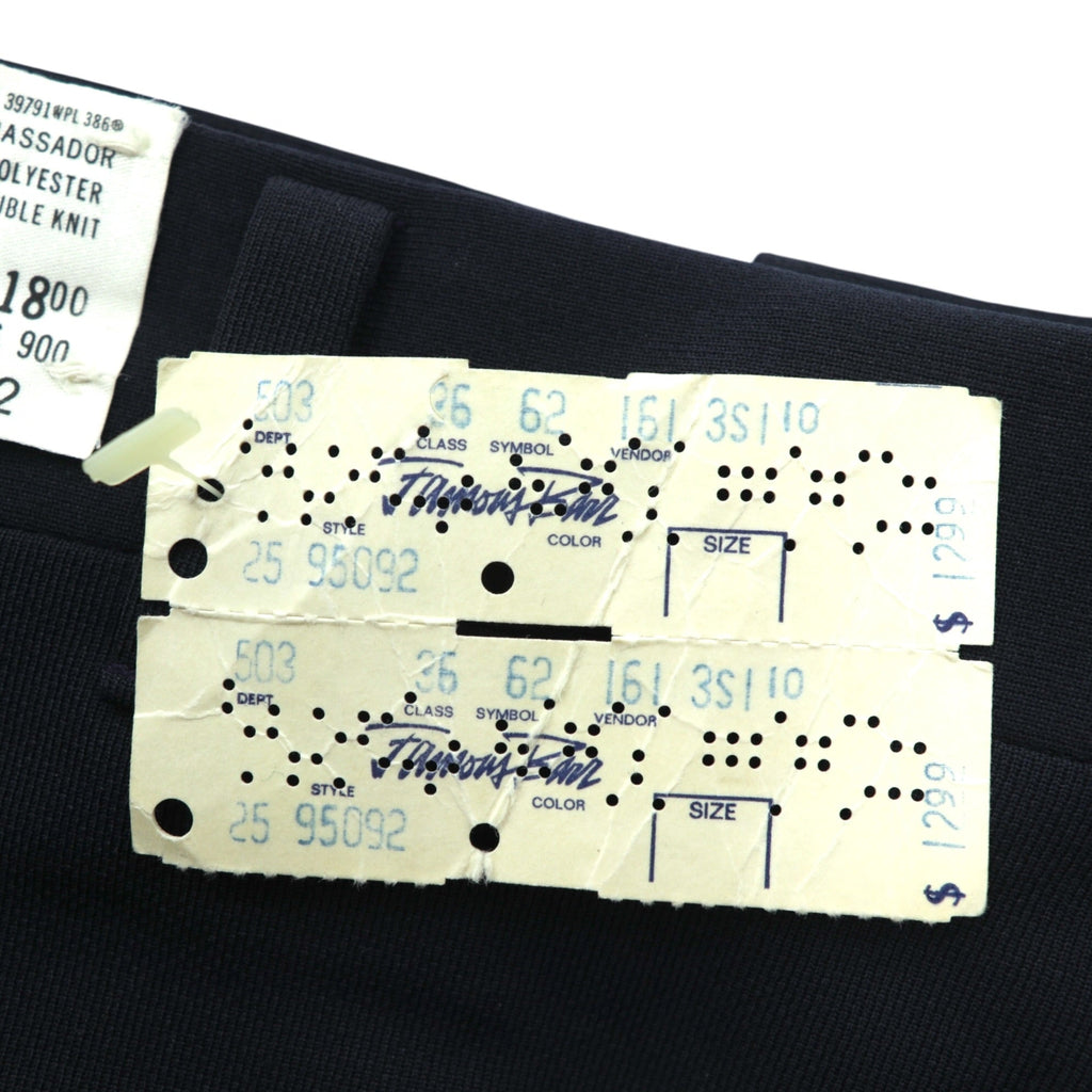 HAGGAR 70年代 USA製 ヴィンテージ フレア スラックス パンツ M ネイビー SCOVILLジップ デッドストック ブーツカット スタプレ 未使用品