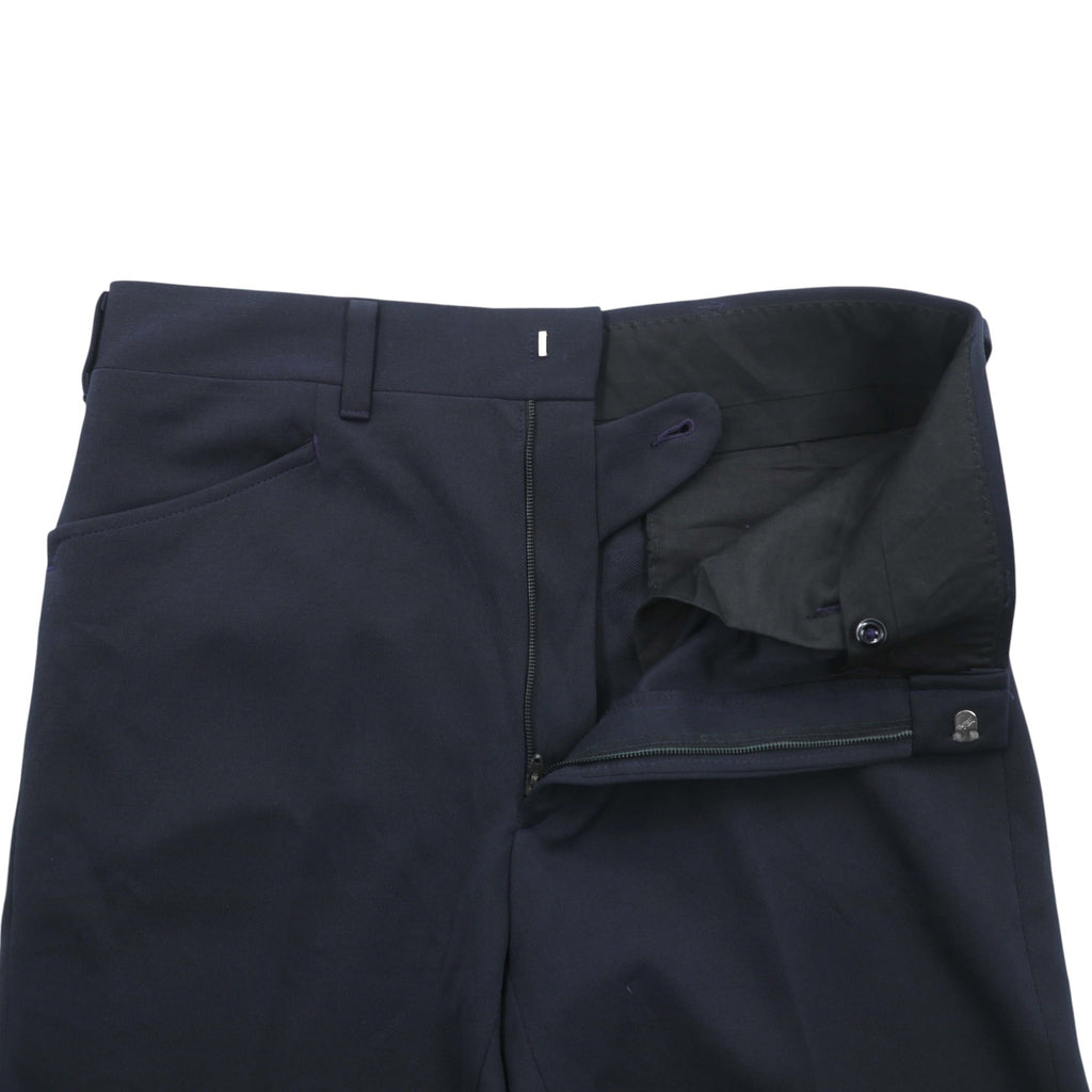 HAGGAR 70年代 USA製 ヴィンテージ フレア スラックス パンツ M ネイビー SCOVILLジップ デッドストック ブーツカット スタプレ 未使用品