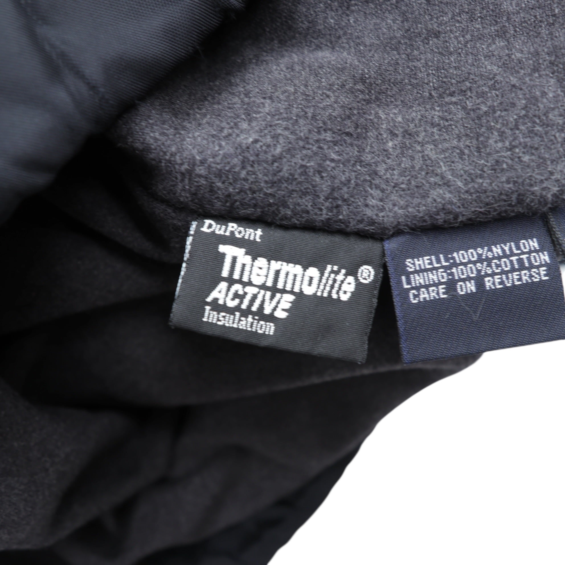 NAUTICA 90年代 N-3B Thermolite ACTIVE 中綿 フライトジャケット M ブラック ナイロン ドローコード ラビットパーカー