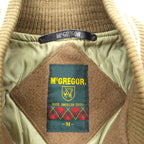 McGREGOR 90年代 袖レザー 切替 クラシック スタジャン M ブラウン ベージュ ウール 牛革 日本製