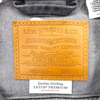 Levi's PREMIUM 1st タイプ 大戦モデル ビッグE デニム トラッカージャケット Gジャン S ブラック TYPE1 短丈 ビッグサイズ シンチバック ダブルプリーツ A3174-0000