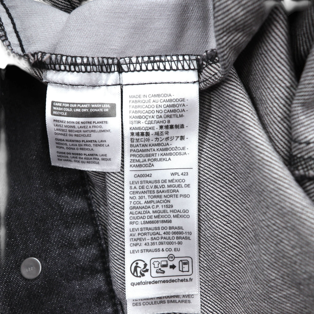 Levi's 大戦モデル 1st タイプ ビッグE デニム トラッカージャケット Gジャン S ブラック TYPE 1 短丈 ビッグサイズ シンチバック ダブルプリーツ PREMIUM A3174-0000