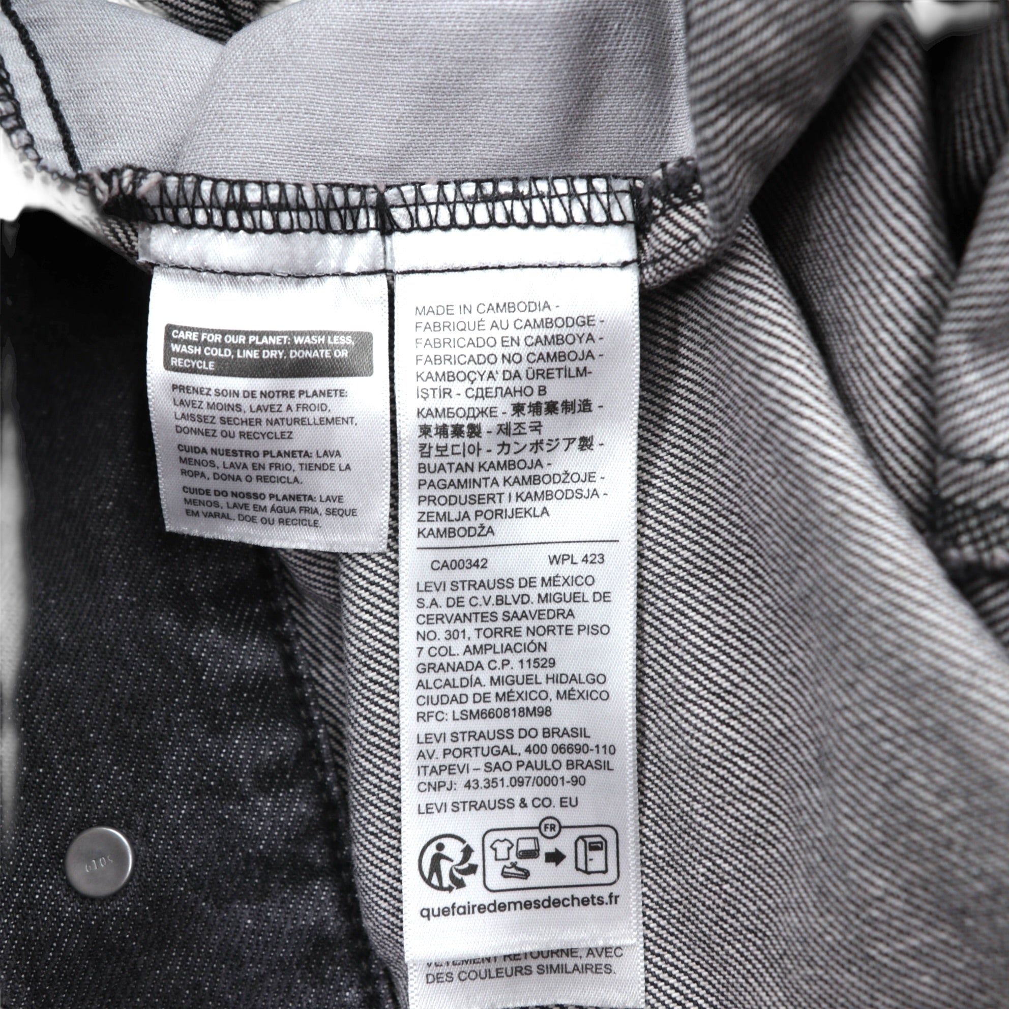 Levi's PREMIUM 1st タイプ 大戦モデル ビッグE デニム トラッカージャケット Gジャン S ブラック TYPE1 短丈 ビッグサイズ シンチバック ダブルプリーツ A3174-0000