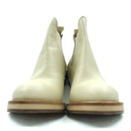 Acne イタリア製 サイドゴア ヒールブーツ ブーティ 24cm ベージュ レザー 本革 Acne Studios 旧ロゴ