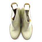 Acne イタリア製 サイドゴア ヒールブーツ ブーティ 24cm ベージュ レザー 本革 Acne Studios 旧ロゴ