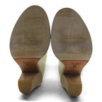 Acne イタリア製 サイドゴア ヒールブーツ ブーティ 24cm ベージュ レザー 本革 Acne Studios 旧ロゴ