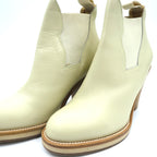 Acne イタリア製 サイドゴア ヒールブーツ ブーティ 24cm ベージュ レザー 本革 Acne Studios 旧ロゴ