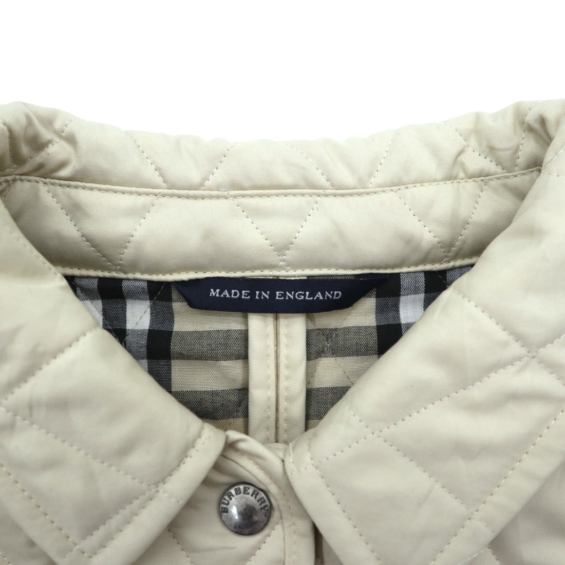 BURBERRY 英国製 キルティングジャケット M ベージュ 裏地 ノバチェック イギリス製