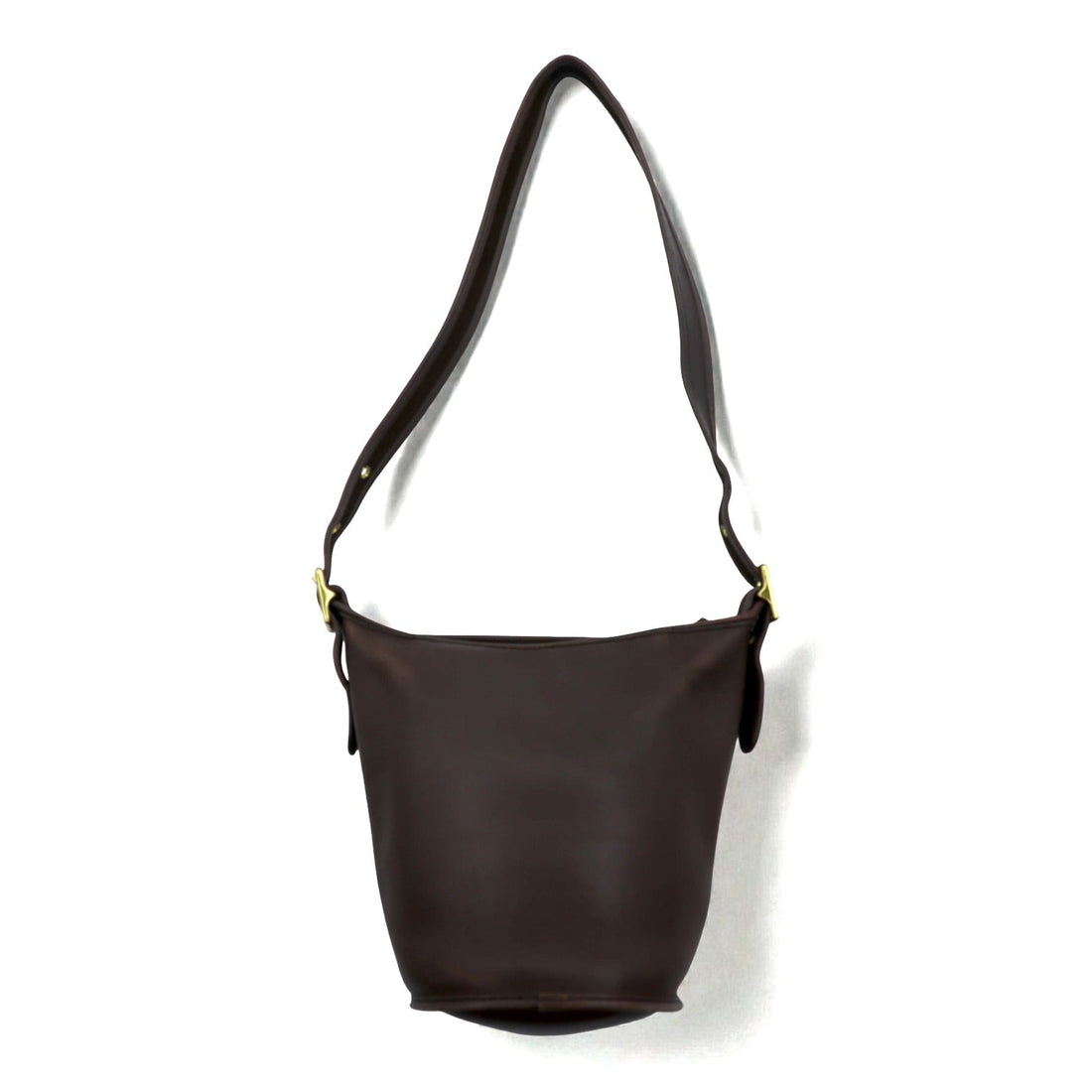 COACH Made in USA Old Bucket Shoulder Bag Brown Leather and Cowhide 9953