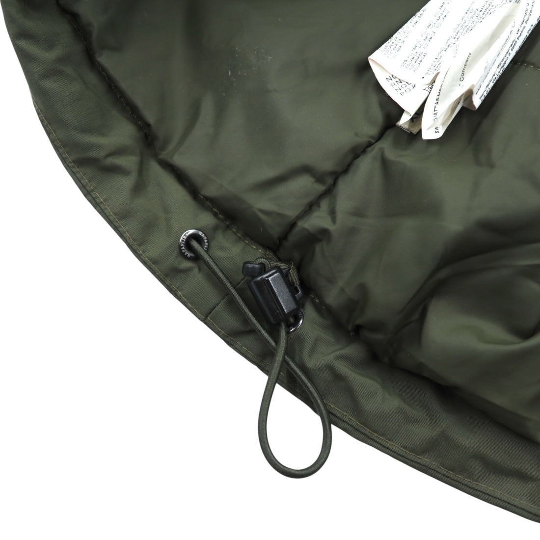 NAPAPIJRI ハーフジップ アノラックパーカー XL カーキ 中綿 ドローコード サイドジップ スリット Rainforest Jacket N0YGU0