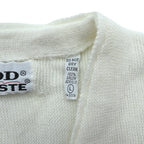 IZOD LACOSTE 70年代 USA製 ヴィンテージ アクリル ニット カーディガン L ホワイト 糸巻タグ ILGWUタグ UNION MADE
