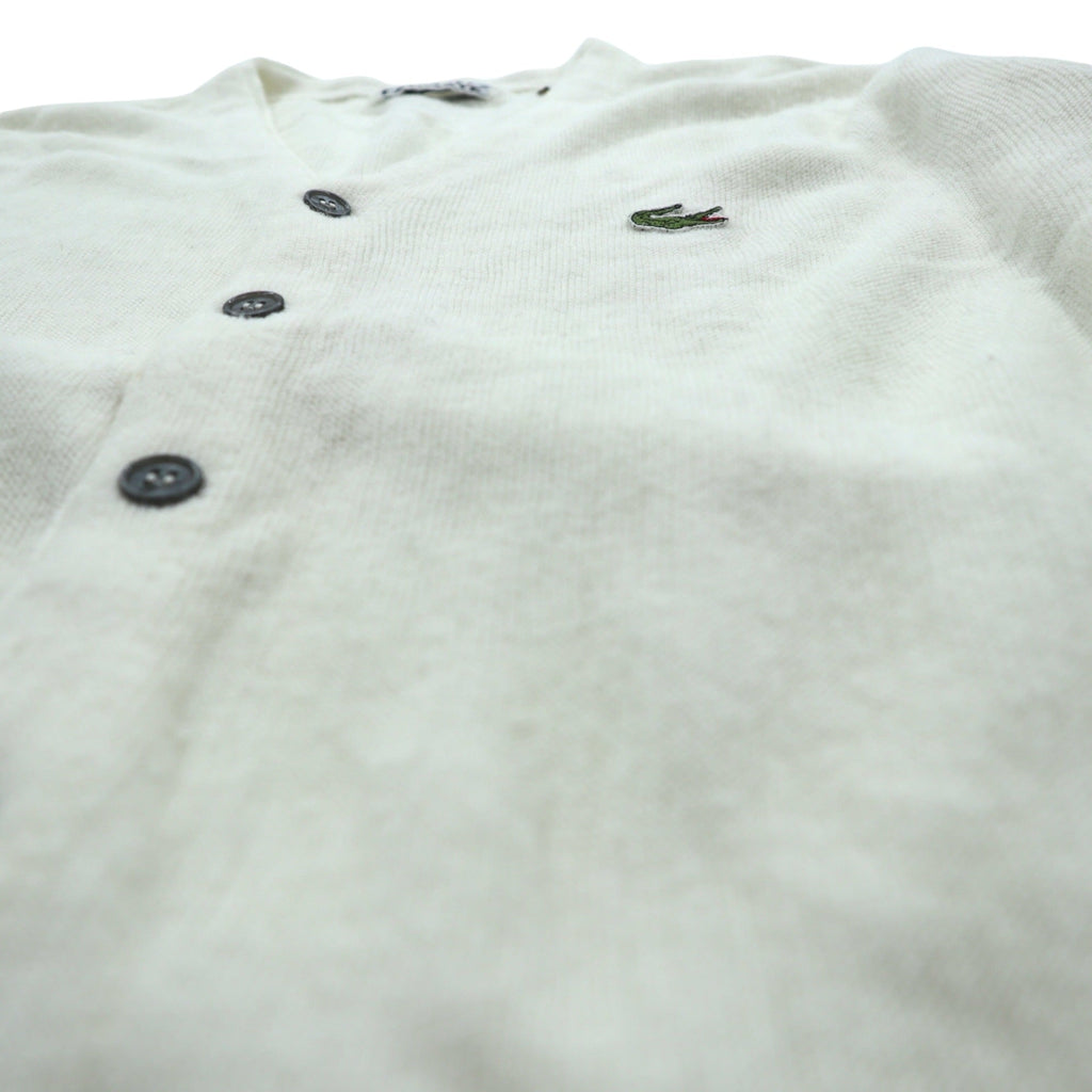 IZOD LACOSTE 70年代 USA製 ヴィンテージ アクリル ニット カーディガン L ホワイト 糸巻タグ ILGWUタグ UNION MADE