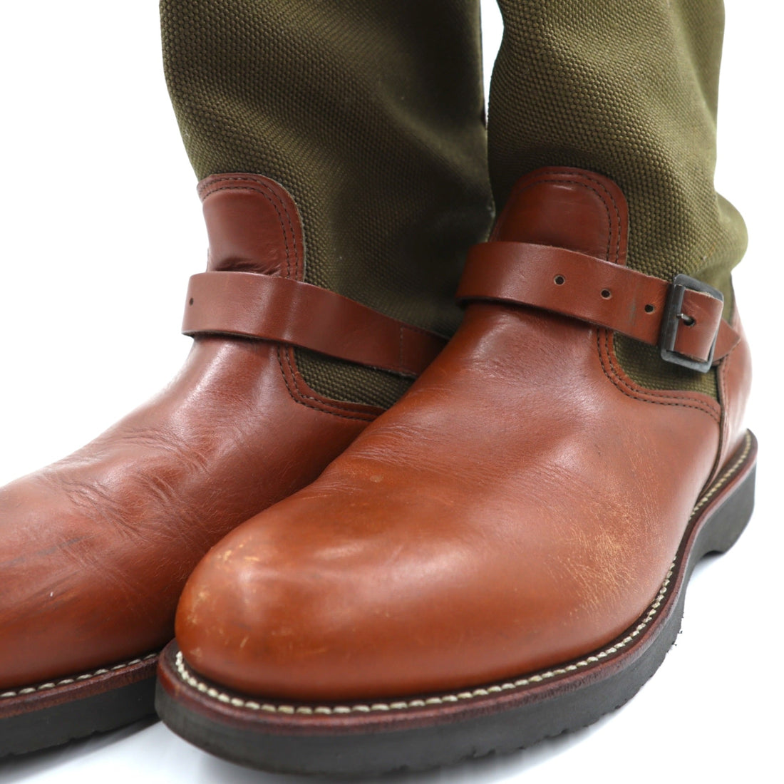 CHIPPEWA USA製 SNAKE BOOTS エンジニアブーツ 27cm レザー 本革 91915 コーデュラナイロン切替 Vibramソール