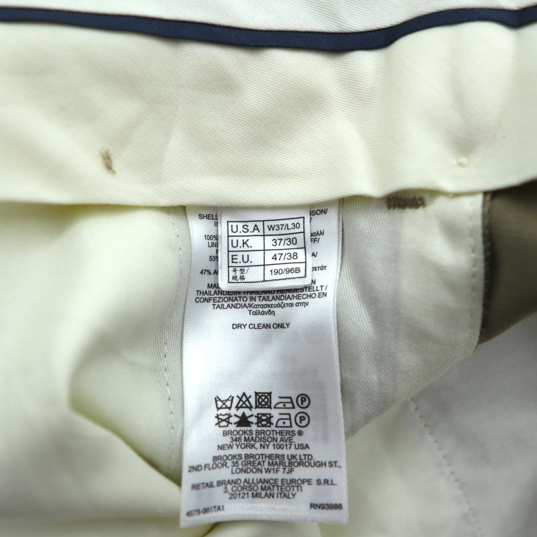 Brooks Brothers 2タック プリーツ ワイド スラックス パンツ XL ベージュ ウール ダブルカフス Madison