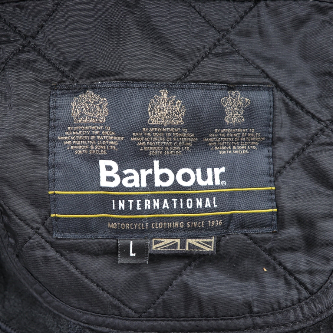 Barbour INTERNATIONAL Motorcycle Quilting Jacket, Large, Black Polyester, B.INTLARIEL POLARQUILT, MQU0365BK91