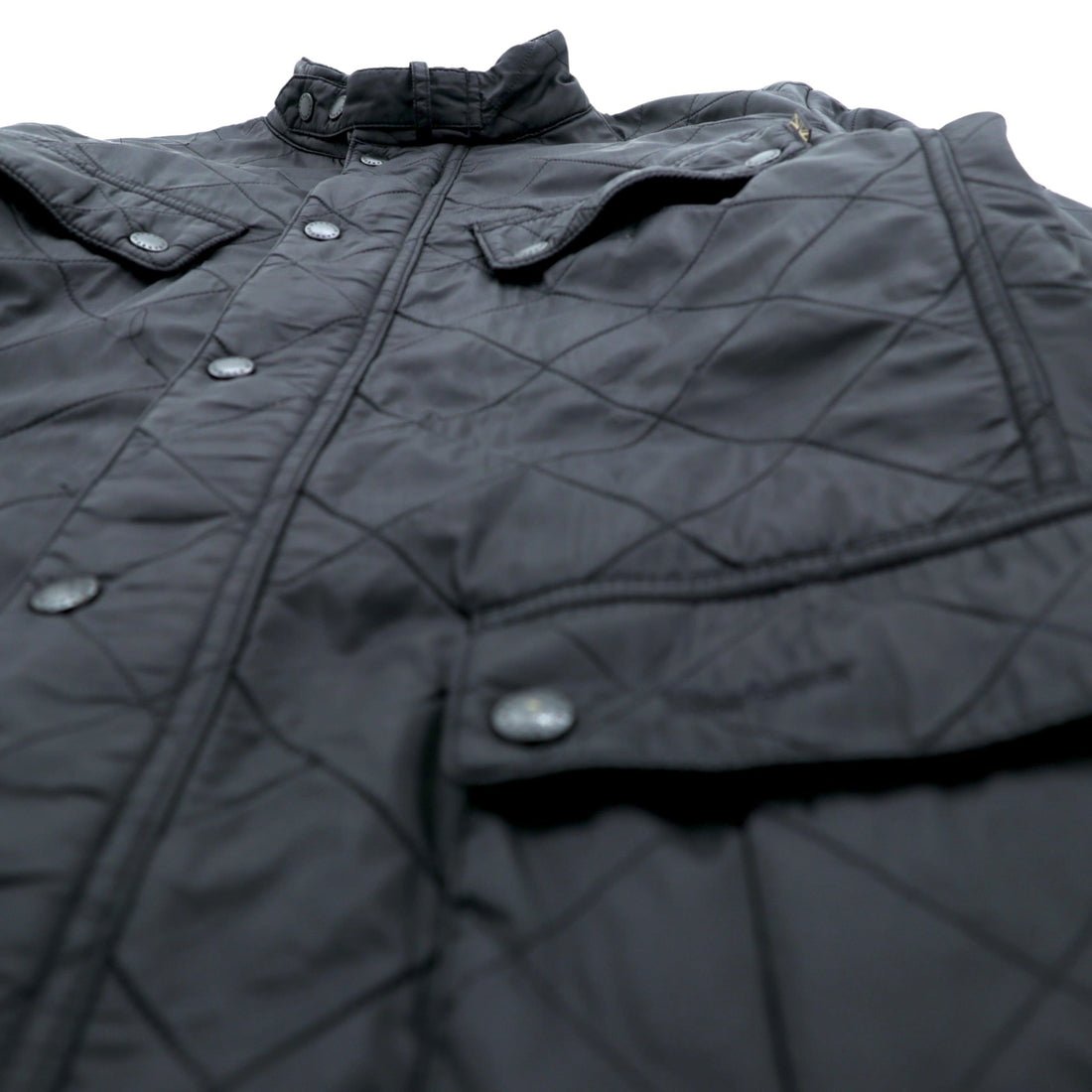 Barbour INTERNATIONAL Motorcycle Quilting Jacket, Large, Black Polyester, B.INTLARIEL POLARQUILT, MQU0365BK91
