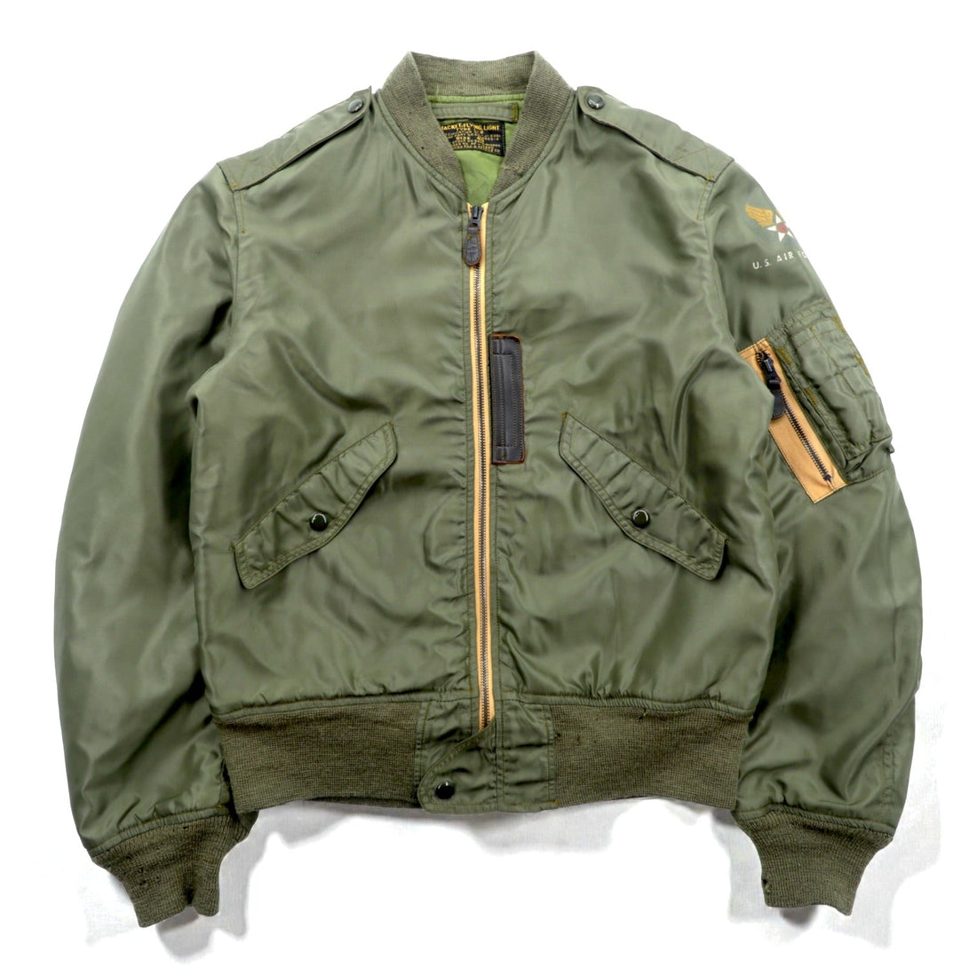 THE REAL McCOY'S L-2 フライトジャケット L ナイロン USAF CONMARジップ AMERICAN PAD & TEXTILE CO レプリカ 50年代 復刻 MIL-J-5391