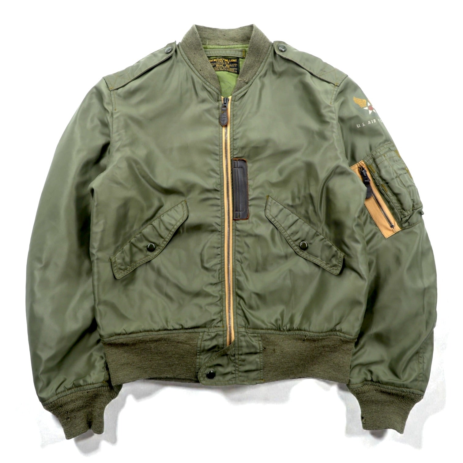 THE REAL McCOY'S L-2 フライトジャケット L ナイロン USAF CONMARジップ AMERICAN PAD & TEXTILE CO レプリカ 50年代 復刻 MIL-J-5391