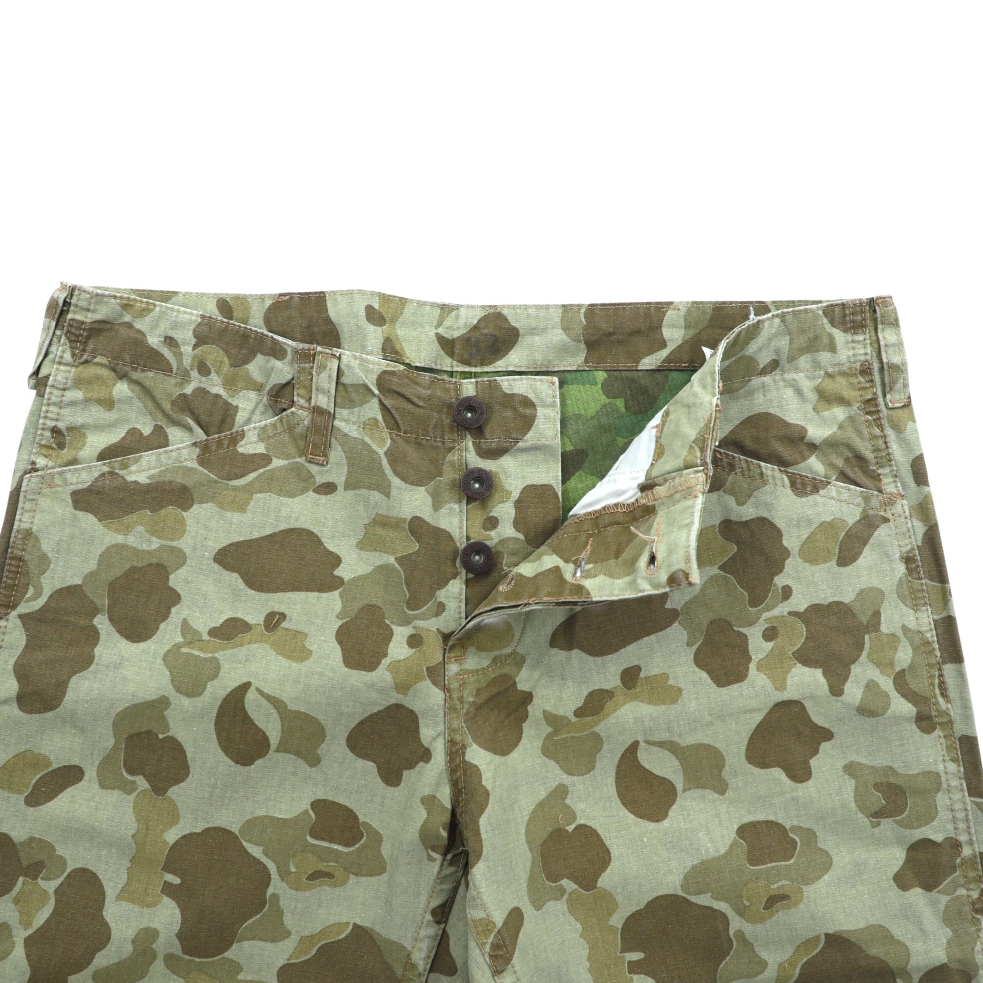 USMC 米軍 P-1941 ダックハンターカモ ユーティリティパンツ L ミリタリー サンドベージュ レプリカ デッドストック 未使用品