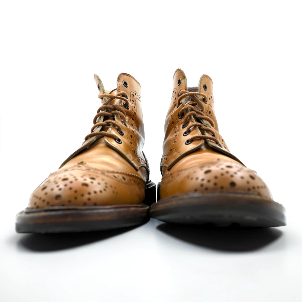 Tricker's 英国製 カントリーブーツ レースアップブーツ 26.5cm フルブローグ ウィングチップ MALTON M2508 ダイナイトソール イギリス製