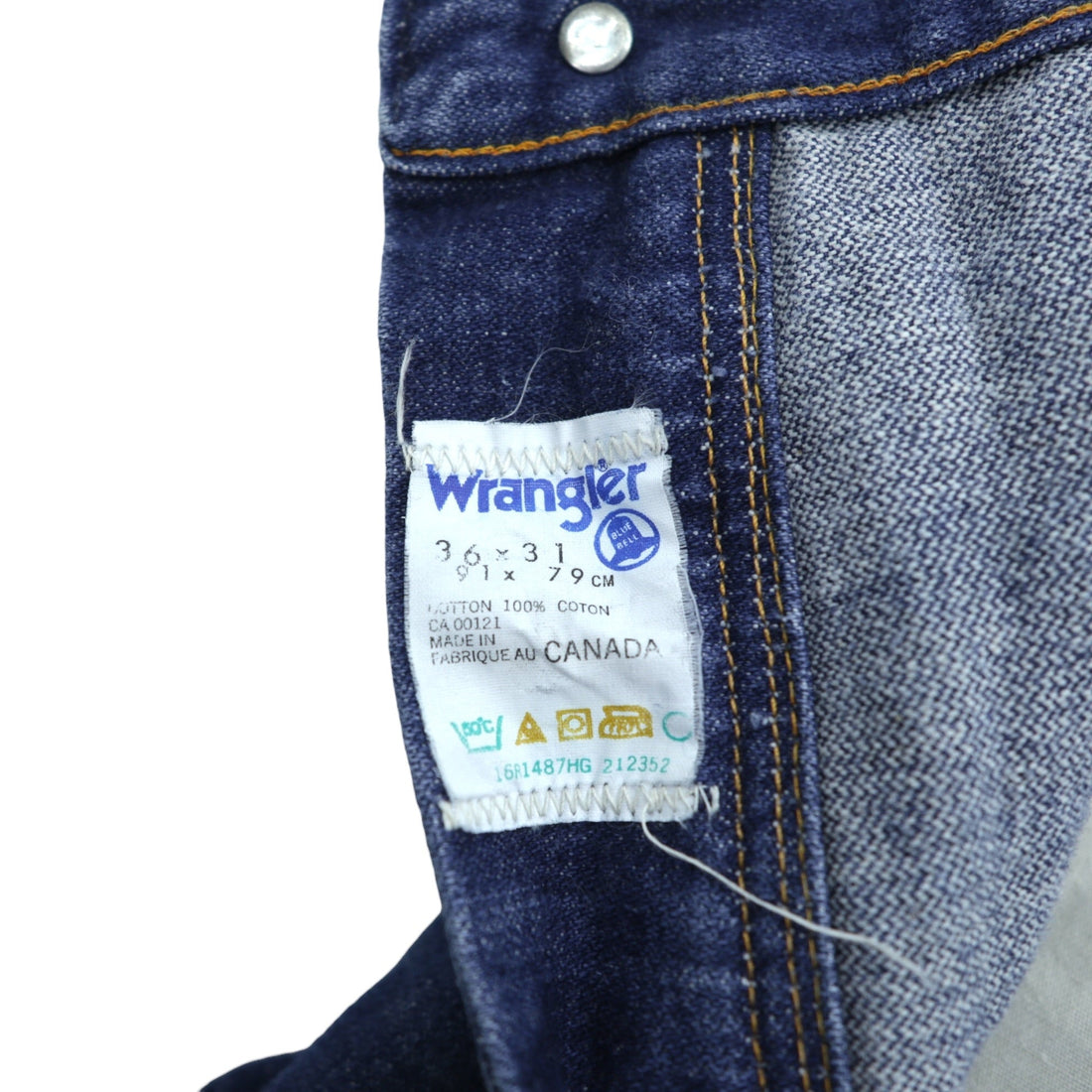 Vintage Wrangler Blue Bell Denim Jeans 36x31 Made in Canada TALON 42 Zipper 70s 80s