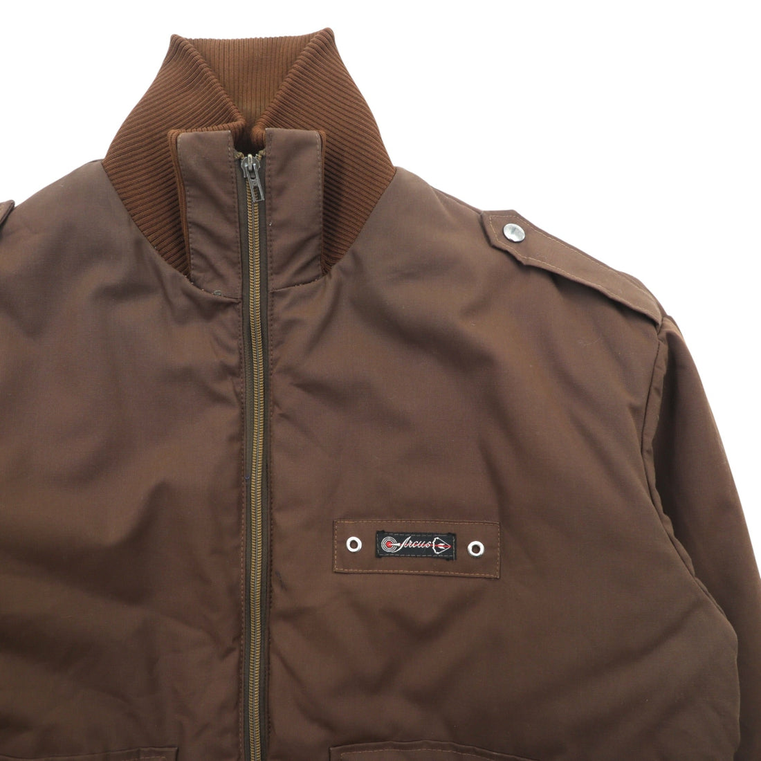 Vintage 70s 80s Czechoslovakian Army OTAVAN TŘEBOŇ Bomber Jacket Brown CSSR Military Surplus Size 54
