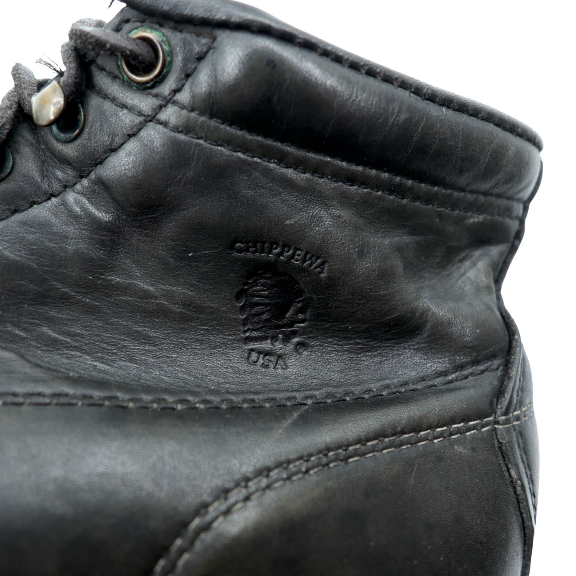 CHIPPEWA USA製 モンキーブーツ レースアップブーツ 27cm ブラック VIBRAM ビブラムソール 91003