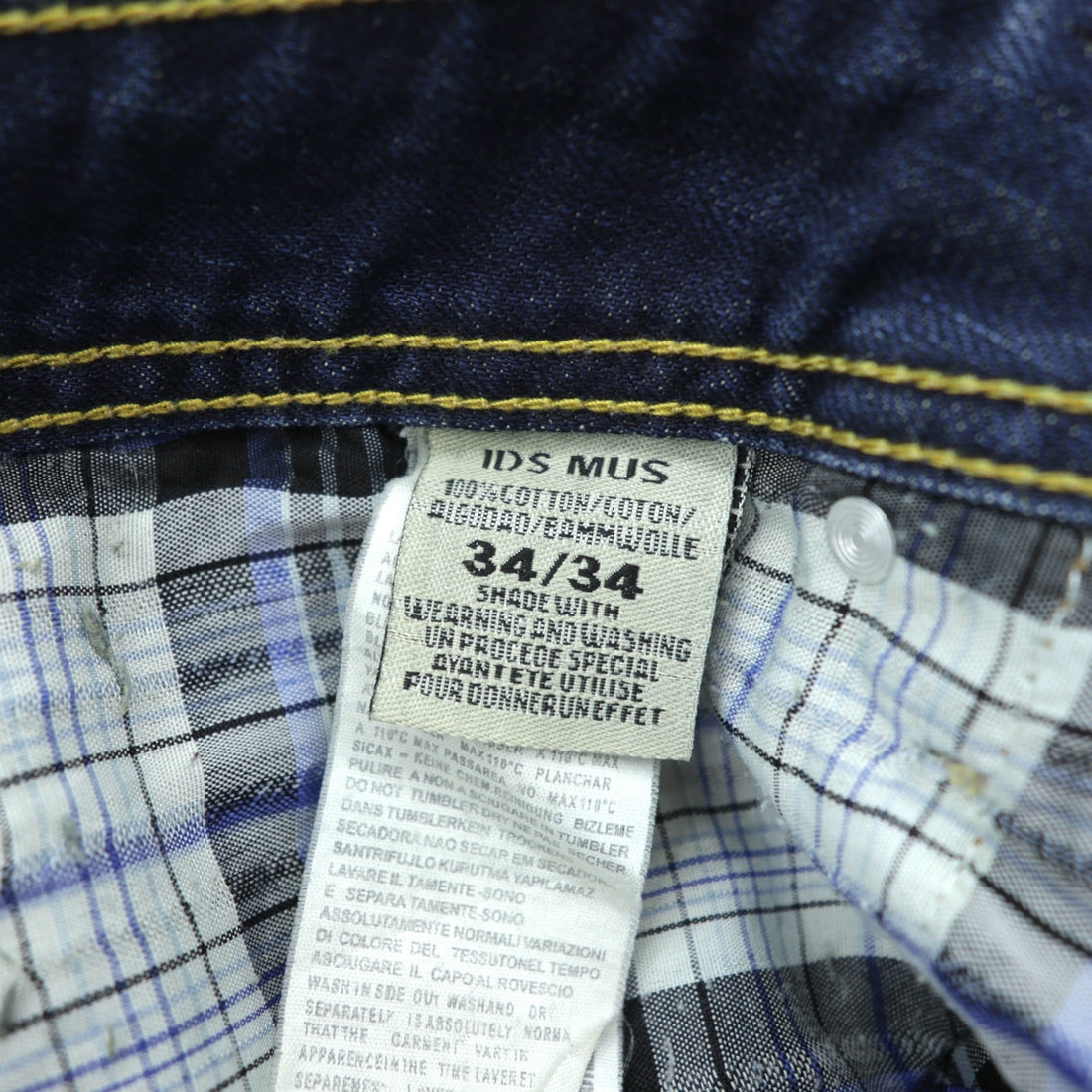 DSQUARED2 Distressed Denim Jeans Size 34/34 Made in Italy Destroyed Ripped Red Tag Fly