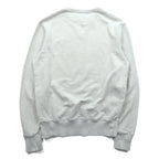 FRED PERRY 両V スウェット トレーナー S ホワイト ダメージ加工 ワンポイントロゴ M9315