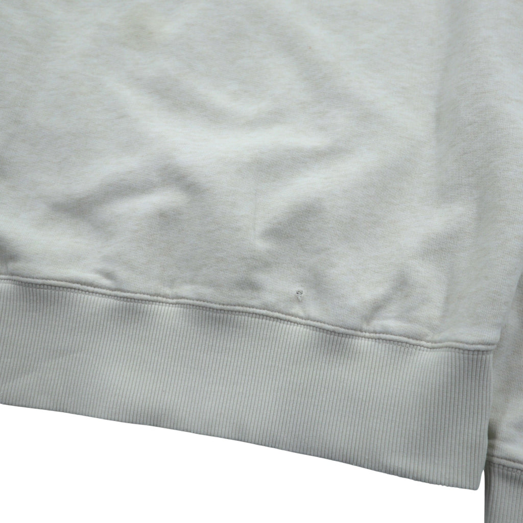 FRED PERRY 両V スウェット トレーナー S ホワイト ダメージ加工 ワンポイントロゴ M9315