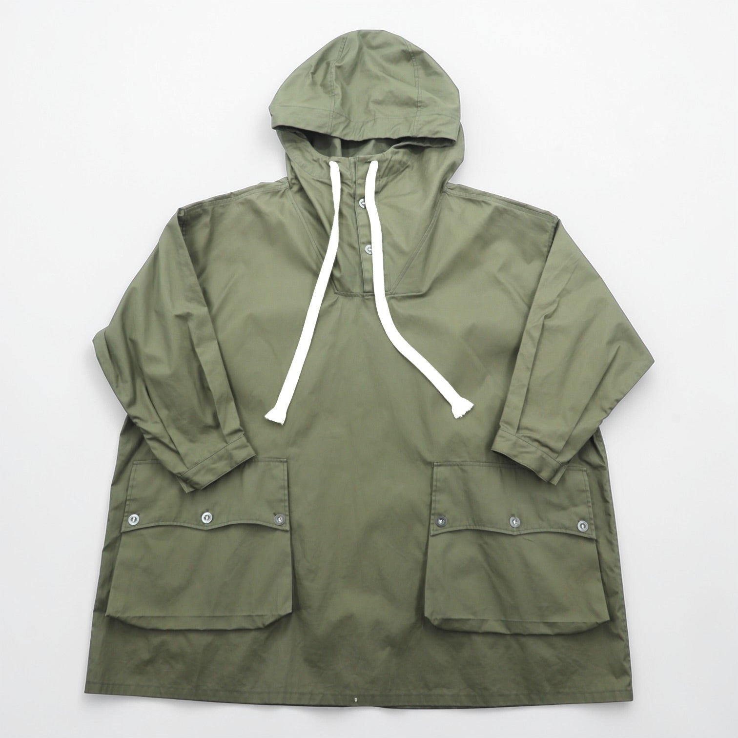 SOUMO アノラックオーバージャケット ANORAK OVER JACKET パーカー L ベンタイル コットン カーキ 10-SJ-001 日本製