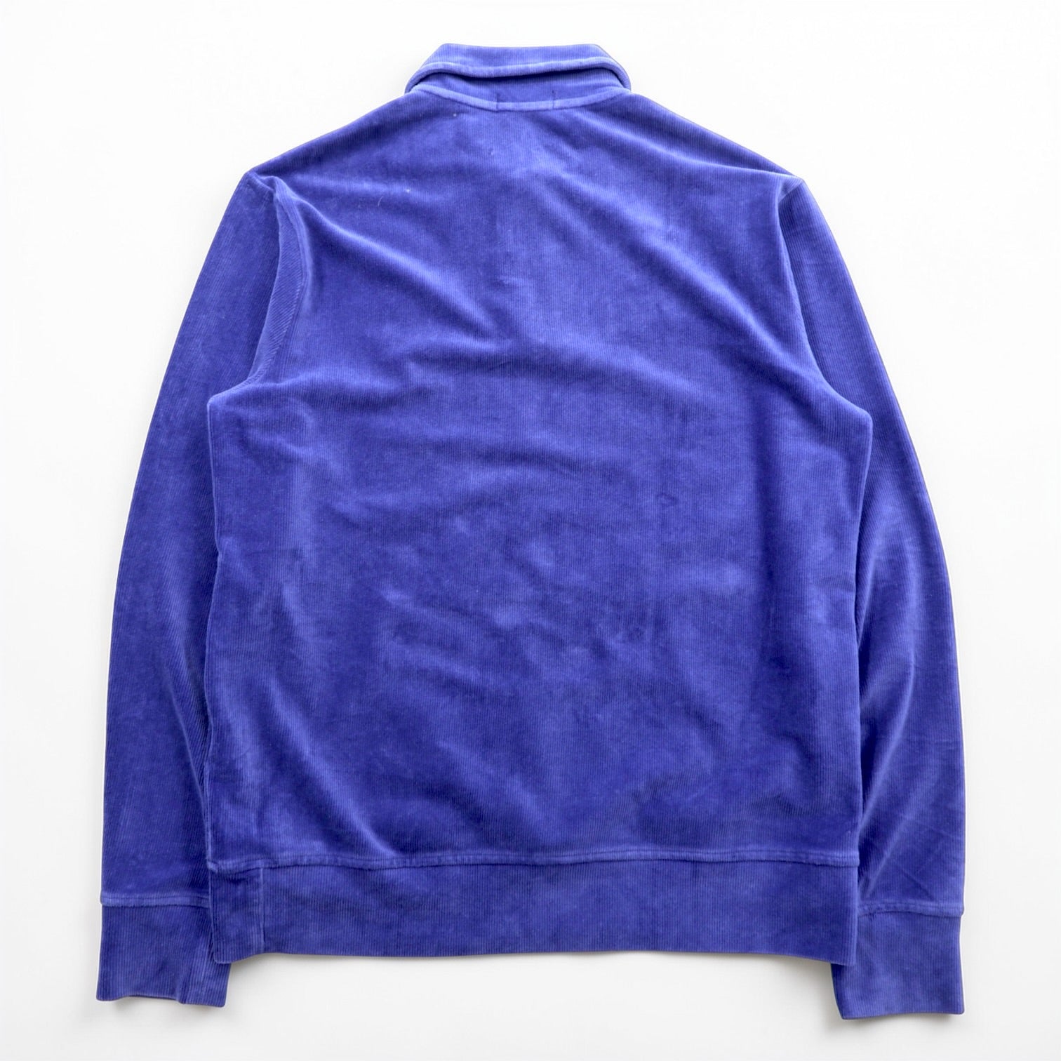 Polo Ralph Lauren ハーフジップ コーデュロイ スウェット トレーナー M ネイビー スモールポニー刺繍 フロント カンガルーポケット