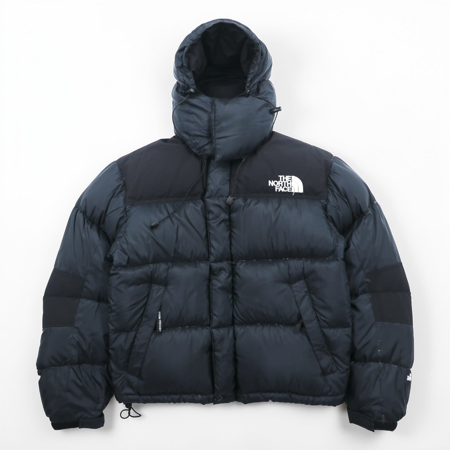 THE NORTH FACE 90年代 GORE DRYLOFT ヌプシ ダウンジャケット S ブラック ドローコード SUMMIT JACKET 700フィルパワー