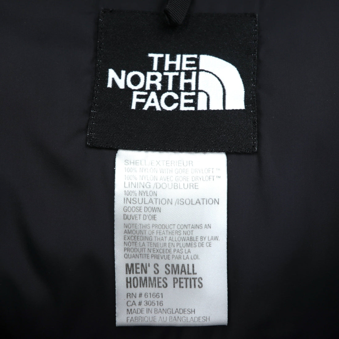 THE NORTH FACE 90s GORE DRYLOFT Nuptse Down Jacket S Black Drawcord SUMMIT JACKET 700 Fill Power