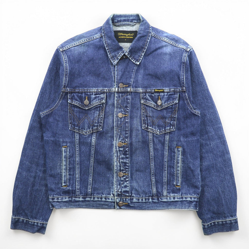 Wrangler 90年代 デニムジャケット Gジャン M インディゴ AUTHENTIC WESTERN 4ポケット