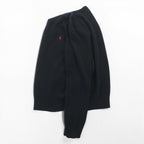 Polo Ralph Lauren 90年代 Vネック ニット セーター L ブラック ラムウール 羊毛 ITALIAN YARN スモールポニー刺繍