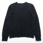 Polo Ralph Lauren 90年代 Vネック ニット セーター L ブラック ラムウール 羊毛 ITALIAN YARN スモールポニー刺繍