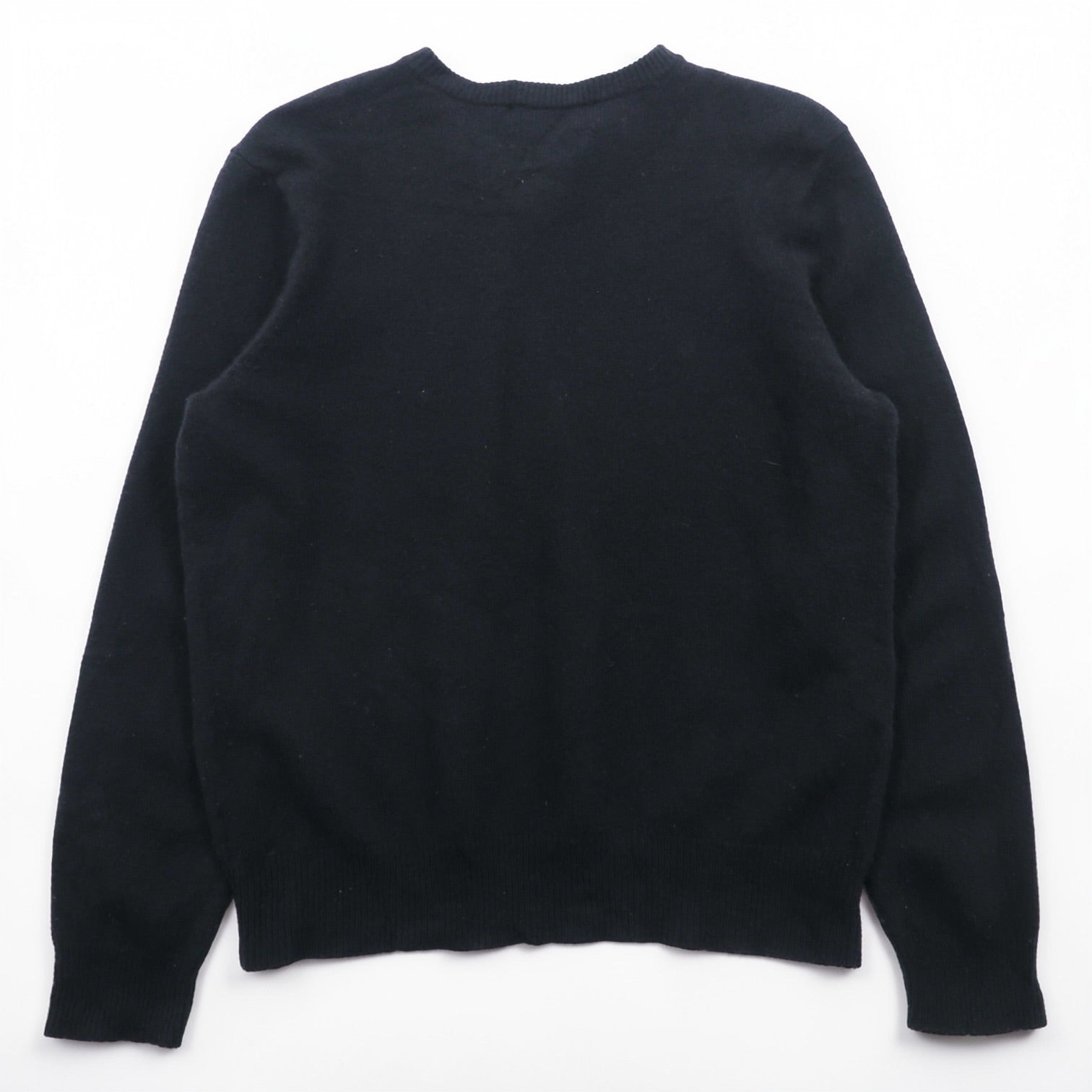 Polo Ralph Lauren 90年代 Vネック ニット セーター L ブラック ラムウール 羊毛 ITALIAN YARN スモールポニー刺繍