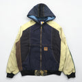 carhartt リメイク 再構築 カラーブロック ダック アクティブジャケット パーカー L マルチカラー クレイジーパターン