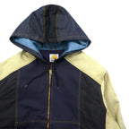 carhartt リメイク 再構築 カラーブロック ダック アクティブジャケット パーカー L マルチカラー クレイジーパターン