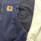 carhartt リメイク 再構築 カラーブロック ダック アクティブジャケット パーカー L マルチカラー クレイジーパターン