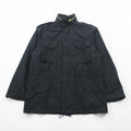 ALPHA INDUSTRIES, INC. USA製 M-65 フィールドジャケット ミリタリージャケット L ブラック ドローコード エポレット 8415-01-099-7838 US ARMY 米軍