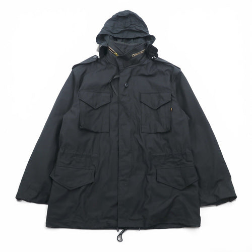 ALPHA INDUSTRIES USAMade M-65 Field Jacket, Military Jacket, Size L, Drawcord, Epaulettes, 8415-01-099-7838, US ARMY